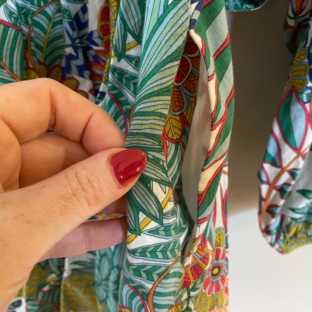 Boden Notch Neck Cotton Dress in Playful Print - Picture 6 of 9